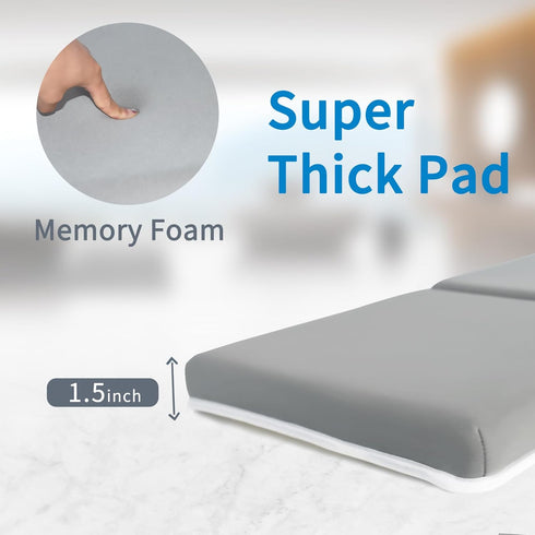 Elbow Set, 1.5 inch JJGoo Bath Kneeler with Rest Pad Kneeling Pad Mat for Bathtub - Gray