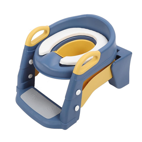 Dioche Potty Training Seat with Step Stool Ladder Non Slip Pads PVC Comfortable Toddler Potty Training Toilet Seat
