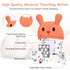 HOTUT 2Pack 0-6 6-12 Silicone Teething Mitt, Rabbit Baby Teething Toy for Months, Food Grade Silicone Infant Teething