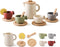 Enchanting Wooden Tea Party Set - Silicone Teapot, Cups & Carrying Scoop
