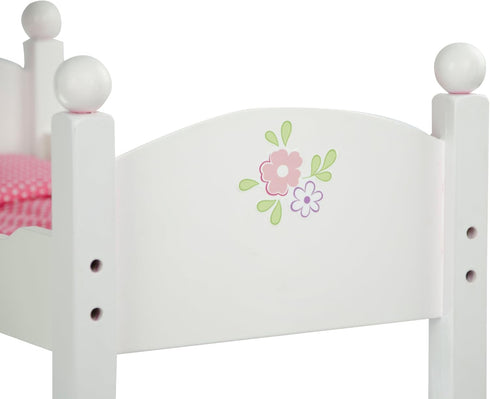 Olivia's Little World 18 in. Doll Wooden Convertible Bunk Bed, Gray, Pink, and Purple, Stacked or Unstacked