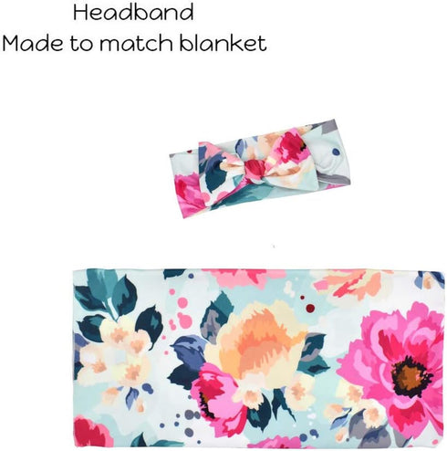 Culclendy 3 Pack, Floral Swaddle Blanket, Receiving Blankets Girl, Flower Swaddling Blanket, Baby Girl Swaddle Registry