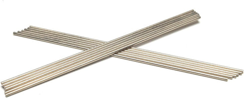 EUDAX 100Pcs 2mm Dia. STEM Toys Round Rod Axles for DIY Toy RC Car Boat Helicopter Model Part (2mmx150mm)