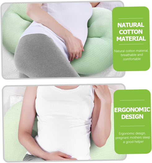 Hemobllo Pregnant Women Shaped Pillow Multifunctional Waist Support Cushion for Side Sleeping Comfort for Abdomen
