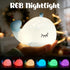 7 Cute Night Light Gifts for Kids, Colors Blue Whale Toys Cute Lamp,Soft Silicone Baby Night Light,Silicone Whale