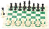 Plastic Chess Set with Green Roll-Up Vinyl Chess Board - Foldable Game with Extra Queen