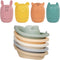Oukitoymer Baby Bath Toys Stackable Boats with Soft Silicone Squirt Water Animal Toys,