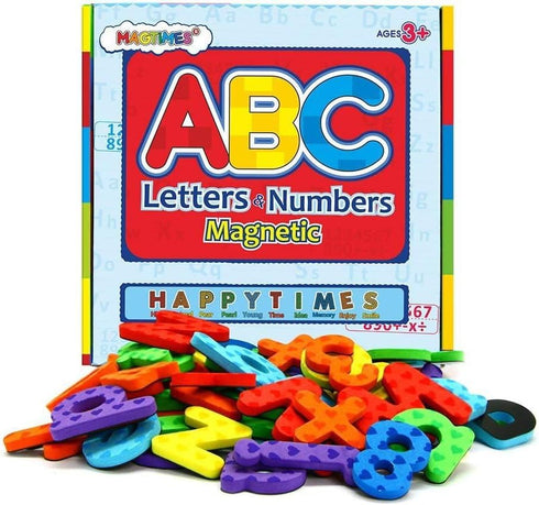 Magnetic Letters and Numbers - 112 Pieces Educational Alphabet Refrigerator Magnets for Classroom Fun, Building