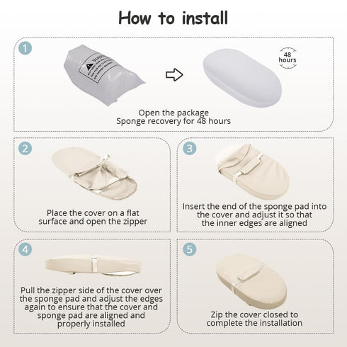 COMOMY Baby Changing Pad with Wipeable & Waterproof PU Cover, Contoured Diaper Changing Pad for Dresser with Non-Slip