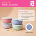 4 Pack Elk and Friends Stainless Steel Bowls + Silicone Sleeve and Storage Lid | Baby, Toddler, Kids | Cereal & Snack