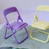 5Pcs Multicolour Simulation Mini Folding Back Small Chair, Dollhouse Miniature Plastic Furniture