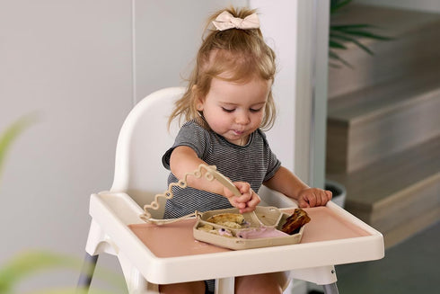 Smack Fun Silicone Placemats for Home and On-The-Go | Stain Resistant Non-Slip Toddler & Baby Mat | fits IKEA High