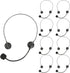 PROLOSO 9 Pack Play Headset with Microphone for Kids, Rockstar Pop Singer Costume Accessories, Black Headpiece