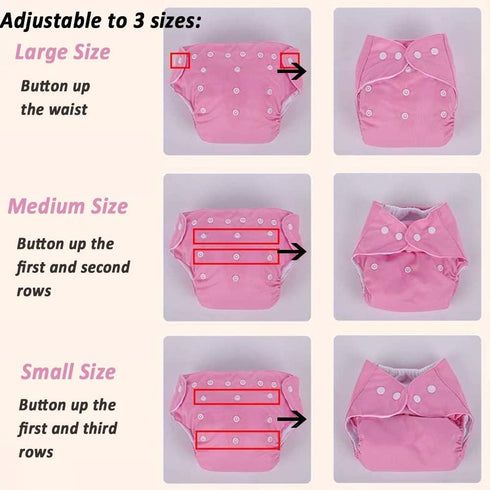 Diapers,7pcs Baby Washable Reusable Cloth