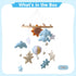 Skdqiee Crib Mobile, Sun Hot Air Balloon Design, Handmade Felt Decorations, Cloud, Star, and Balloon Hanging Toys