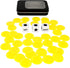 Left Right Center Dice Game Prime Set with 3 Dice + 40 Chips (Yellow).