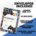 Game On! Video Gamer Birthday Party Fill In Invitations, 20 Fill In Cards with Envelopes by AmandaCreation