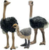 Gemini&Genius Ostrich Animal Action Figure Toys, Jungle Animal Playset Gift, Educational Cake Toppers for Kids Ages 3+