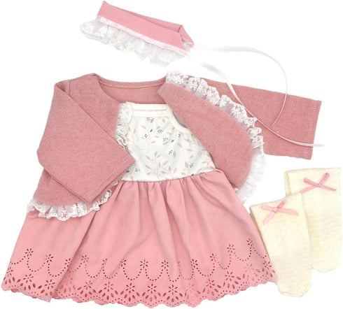 OTMOON 20 Inch 2-packs 20-22 Inch Doll Clothes Outfits Doll Dress with Coat, Headband Socks for Doll (Not Include Doll)