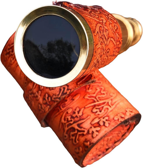 NauticalMart (6", Nautical Handheld Pirate Brass Telescope with Box/Case Sailor Home Decor Pirate Captain Boat Gift