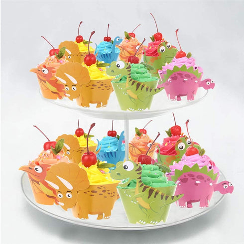 Dinosaur Birthday Party Cupcake Wrappers - 48 pcs Kids Birthday Party Supplies by CCINEE