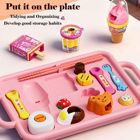 Wesfen Pudding Ice Cream Feeding Toys for Dolls,Pretend Play Food Kitchen Accessories, Doll Role Play Girl Gifts Toys