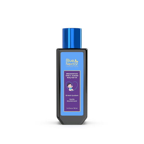 Blue Nectar Ayurvedic Baby Hair Oil with Coconut & Almond | Natural