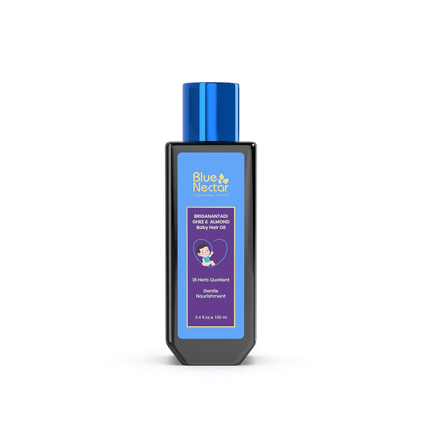 Blue Nectar Ayurvedic Baby Hair Oil with Coconut & Almond | Natural