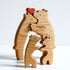 Family Wood Love Animal Puzzle Decoration, Customized Wooden Bear Puzzle, Thoughtful Christmas Birthday Gifts for