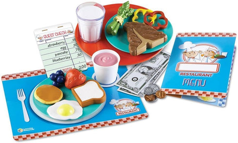 35 3+, Learning Resources Serve It Up! Play Restaurant - Pieces, Ages for Kids, Toddler Food Toys, Pretend Vegetables