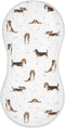 Basset Hound Dog Pattern Muslin Burp Cloths for Baby, 1 Pack, Soft 100% Cotton Baby Washcloths Bibs