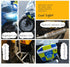 Pull Back Motorcycle Toys with Music Lighting, Police Motorcycles for Boys Kids Age 3-12 Years - Yellow
