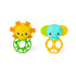 Bright Starts Soother Pals Easy-Grasp Teether Toys, 2-Pack Lion and Elephant Characters,
