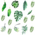 Leaf Wall Decals, H2MTOOL 64 PCS Removable Tropical Plants Stickers for Kids Nursery Room Decor