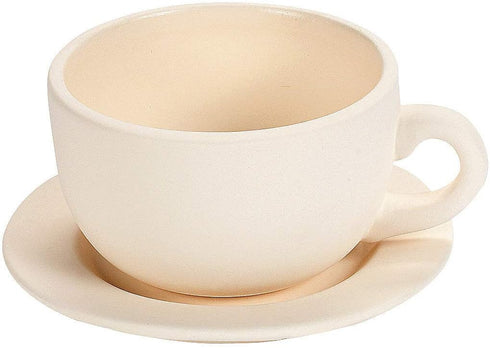 Fun Express Paint Your Own Ceramic Tea Set for Girls 4-8 -