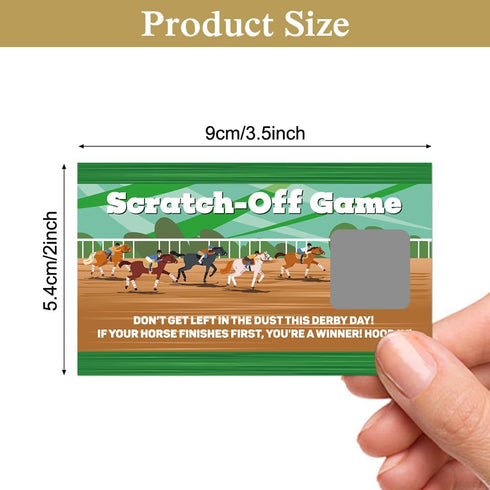 50 Pack Adventure Theme Scratch Off Game | Horse Race Scratch Card for Baby Shower & Birthday Party