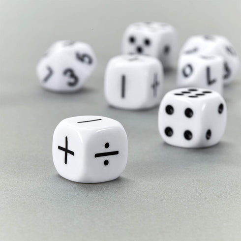 Gejoy 18 Pieces Teaching Dice Set for Math Operation, Number and Dot Dice - Classroom Supplies