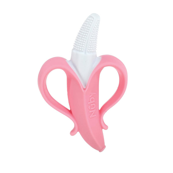 Nuby NanaNubs Banana Massaging Toothbrush - Baby Teething Toy for 3+ Months