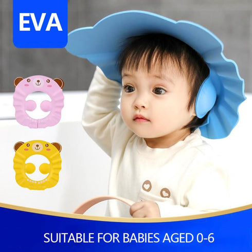 NIOMICO Baby Shampoo Cap Adjustable Toddler Shower Ear Protection Shield Sun Shading Hat