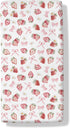 Cstdyfrv Strawberry Pink Bows Floral Baby Crib Sheets Sweet Watercolor Strawberry Daisy Flowers