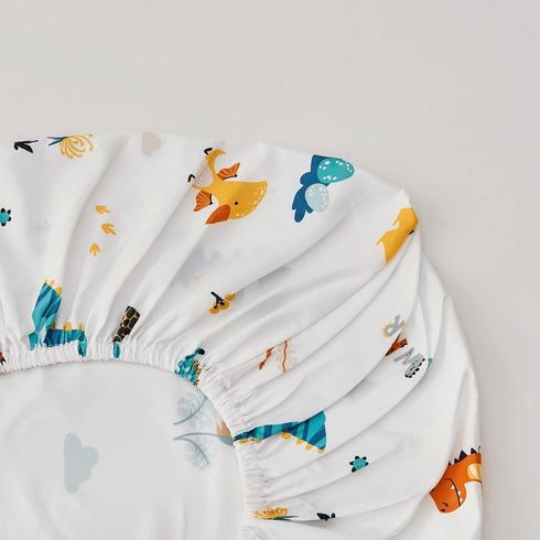 4 Set 2 Set, 1 1 1 1 beeweed Pieces Dinosaur Toddler Bedding Boys Girls, Sides Design Bed in a Bag Comforter Includes