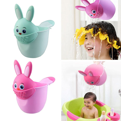 SHITINGRM Baby Bath Waterfall Rinser Kids Shampoo Rinse Cup Cartoon Shower Washing for Head Watering Spoon Bathing Cups