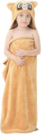 MICHLEY Cartoon Hooded Baby Towel Unisex, Premium Soft Swimming Bathrobe Large Washcloths