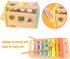 Hammering 3 Pounding Toys Wooden Educational Toy Xylophone Shape Sorter, Birthday Gift for Years Boys Girls Baby