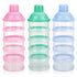 Accmor Formula Dispenser On The Go, 5 Compartments Stackable Formula Container for