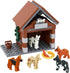 Farm Animals Dog House Building Blocks Set, MOC Animal Kennel Toy Set for Kids, 109 Pieces, Ages 8+