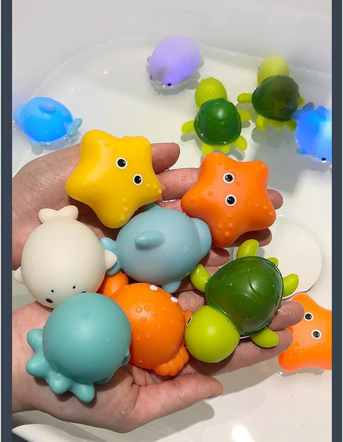 WYNAKESHU No Hole Animal Bathtub Toys Baby Bath Tub Toys for Toddlers Boys Girls , Mold Free Bath Toys Tub Beach Pool