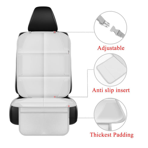 600D Gray-1 Meolsaek Car Seat Protector for Child Car Seat, Durable Fabric Waterproof Car Seat Cover with Thick Pad
