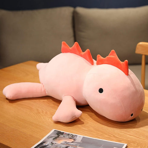 24" 3.5lbs, Weighted Dinosaur Plush Throw Pillowd Pink Dinosaur Weighted Stuffed Animal, Cuddle Plushies for Kids