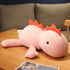 24" 3.5lbs, Weighted Dinosaur Plush Throw Pillowd Pink Dinosaur Weighted Stuffed Animal, Cuddle Plushies for Kids